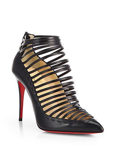 Christian Louboutin Gortik Multi-strap Leather Ankle Boots