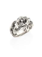 John Hardy Classic Chain Small Hammered Sterling Silver Link Ring