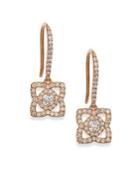 De Beers Enchanted Lotus Diamond & 18k Rose Gold Drop Earrings