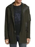 John Varvatos Star Usa Textured Hooded Jacket