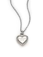 Michael Kors Heritage Hearts Pave Logo Pendant Necklace