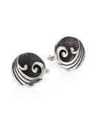 King Baby Studio Sterling Silver Wave Cuff Links