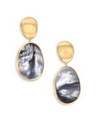 Marco Bicego Lunaria Black Mother-of-pearl & 18k Yellow Gold Long Drop Earrings