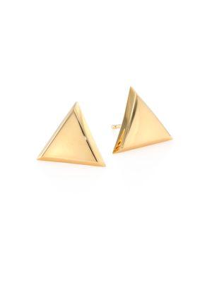 Marina B Triangoli 18k Yellow Gold Stud Earrings
