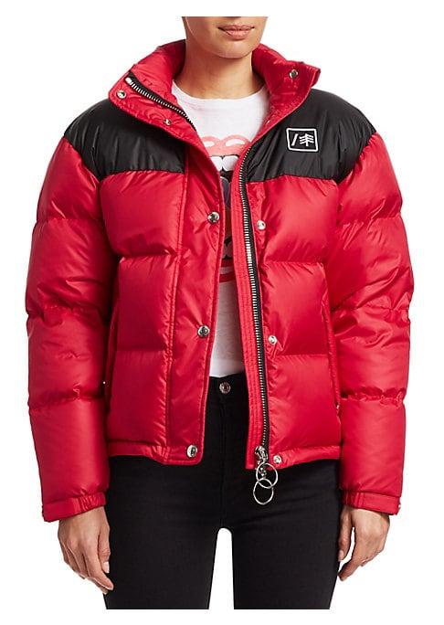 Re/done Cropped Nylon Puffer Jacket