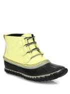 Sorel Out And About Patent Leather & Rubber Duck Booties