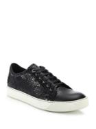 Lanvin Embossed Leather & Rubber Sneakers
