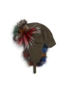 Adrienne Landau Fox Fur Trapper Hat