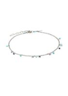 Chan Luu Dangling Turquoise & Mixed Stone Sterling Silver Anklet