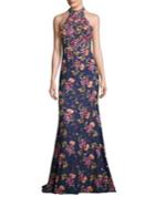 Jovani Embroidered Floral Lace Gown