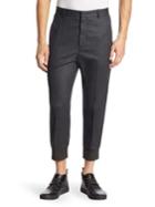 Solid Homme Tapered Wool Trousers