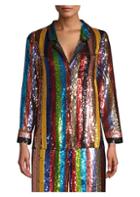 Alice + Olivia Keir Sequin Blouse