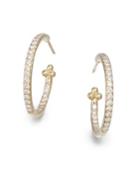 Temple St. Clair Classic Diamond & 18k Yellow Gold Hoop Earrings/0.7
