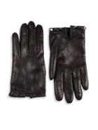 Valentino Garavani Noir Rockstud Leather Gloves
