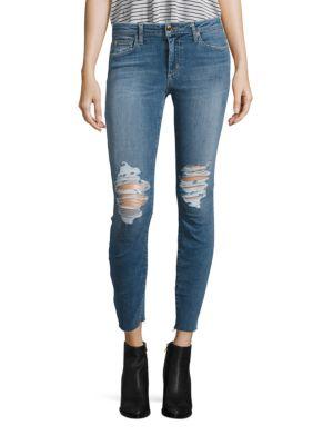Joe's Icon Distressed Skinny Ankle Cropped Jeans