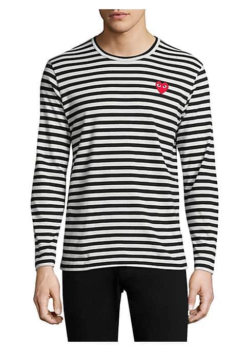 Comme Des Garcons Play Mini Heart Long-sleeve Cotton Tee