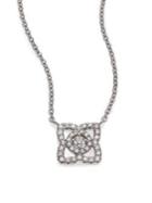 De Beers Enchanted Lotus Diamond & 18k White Gold Mini Pendant Necklace