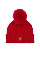 Moncler Grenoble Virgin Wool & Fox Pom Hat