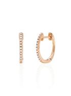 Ef Collection Diamond & 14k Rose Gold Huggie Hoop Earrings