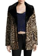 Lpa Oversized Faux Fur Leopard Coat