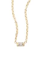 Zoe Chicco Diamond Baguette & 14k Yellow Gold Necklace