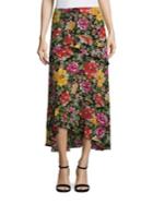 Etro Ruffled Floral-print Silk Skirt