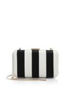Alice + Olivia Shirley Striped Leather Convertible Clutch
