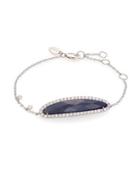 Meira T Pave Diamond, Blue Sapphire, Silver & 14k White Gold Bracelet