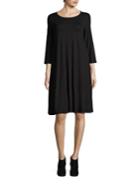 Eileen Fisher Solid Pleated Dress