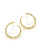 Ila Ahdra Val Diamond & 14k Yellow Gold Hoop Earrings/0.85