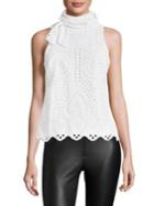 Saks Fifth Avenue Collection Sleeveless Eyelet Top