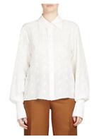 Chloe Embroidered Button-down Blouse