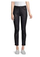 Jen7 By 7 For All Mankind Metallic Floral Jacquard Ankle Skinny Jeans