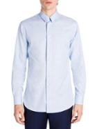 Emporio Armani Cotton Jacquard Tonal Pattern Woven Shirt