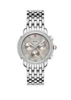 Michele Watches Sidney Stainless-steel Diamond Dial Bracelet Watch