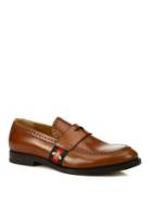 Gucci Web Leather Loafers