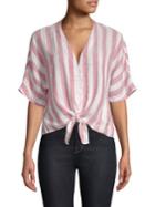 Rails Thea Striped Tie-front Top