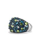 David Yurman Osetra Mosaic Dome Ring With Diamonds, Hamtpon Blue Topaz And Peridot