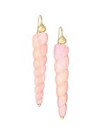 Annette Ferdinandsen Ocean Pink Conch Crystal & 18k Yellow Gold Shell Drop Earrings