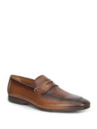 Bruno Magli Margot Burnished Calf Penny Loafers