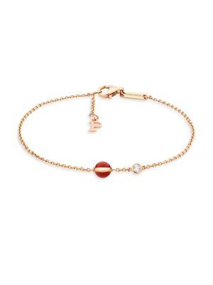 Piaget Possession Diamond, Carnelian & 18k Rose Gold Bracelet