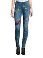 Alice + Olivia Joana Splatter Skinny Jeans