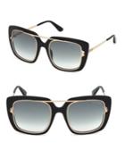 Tom Ford Marissa Black Square Sunglasses/52mm