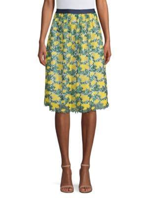Draper James Embroidered Floral Skirt