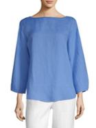 Eileen Fisher Linen Boatneck Top