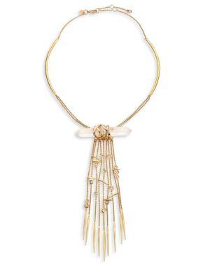 Alexis Bittar Miss Havisham Caged Rock Crystal Collar Necklace