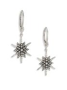 Meira T Star Diamond & 14k White Gold Drop Earrings