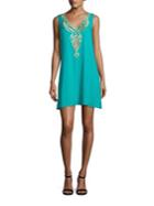 Lilly Pulitzer Owen Embroidered Trapeze Dress