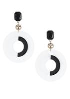 Ettika 18k Goldplated Black & White Statement Earrings