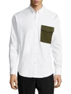 Ami Pocket Cotton Button-down Shirt